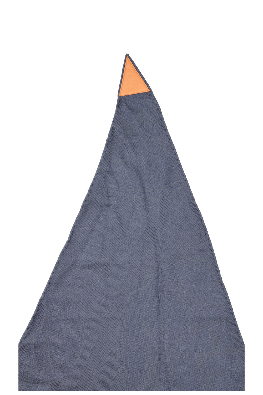 HERMÈS Sellier Triangle Scarf Cashmere Blue