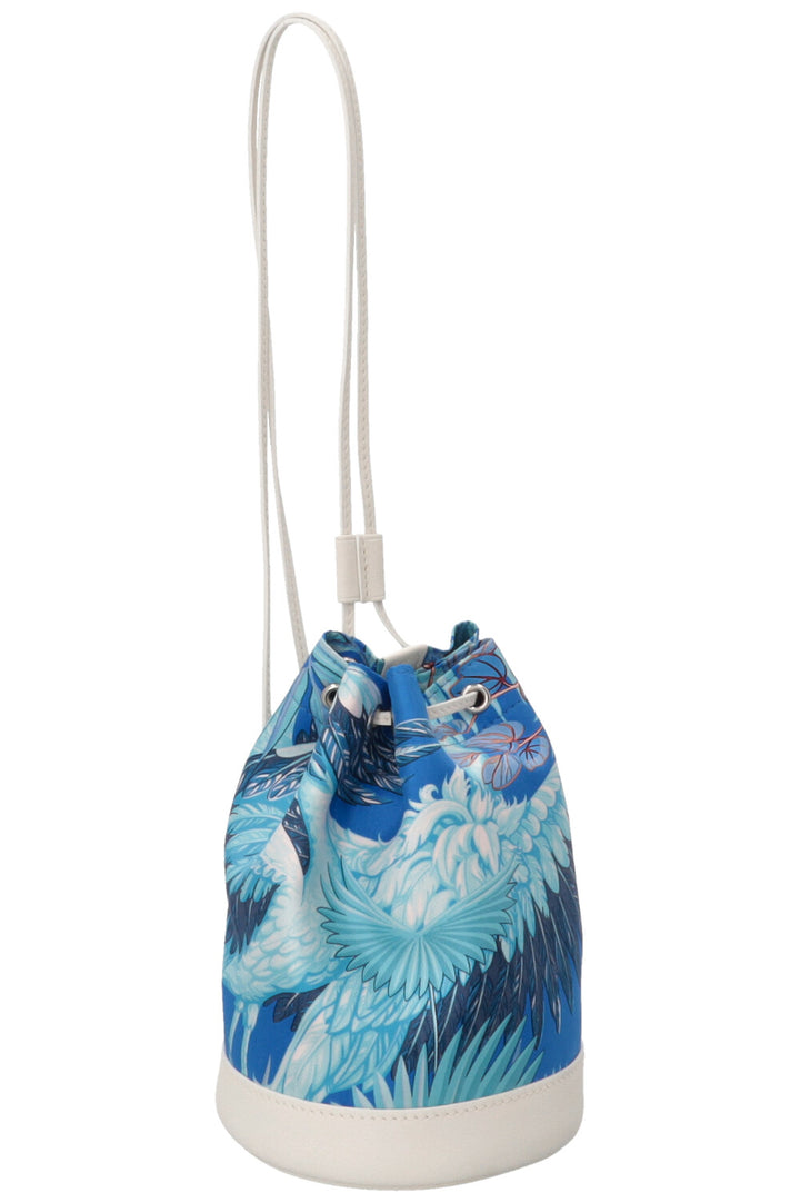 HERMÈS Soie Cool 11 Flamingo Party Swift Leather Blue