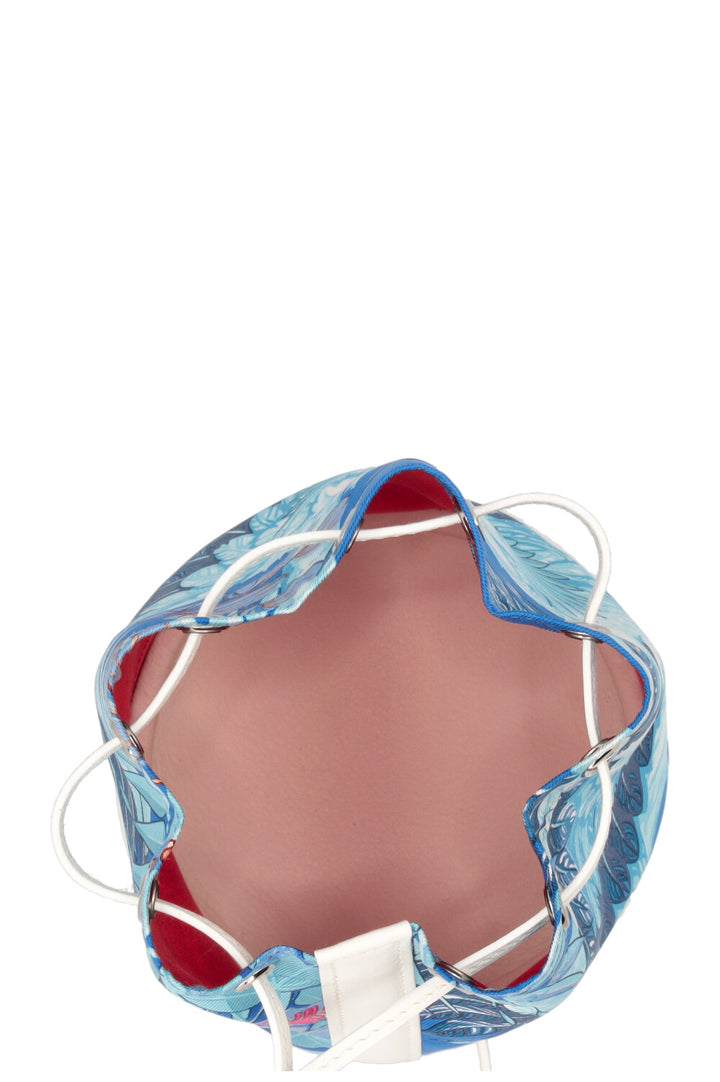 HERMÈS Soie Cool 11 Flamingo Party Swift Leather Blue