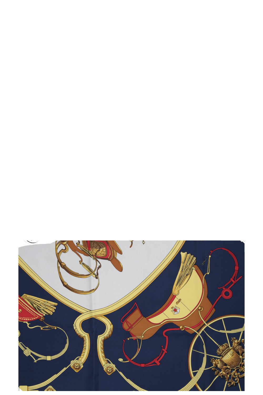 HERMÈS Springs Carré 90 Silk Navy