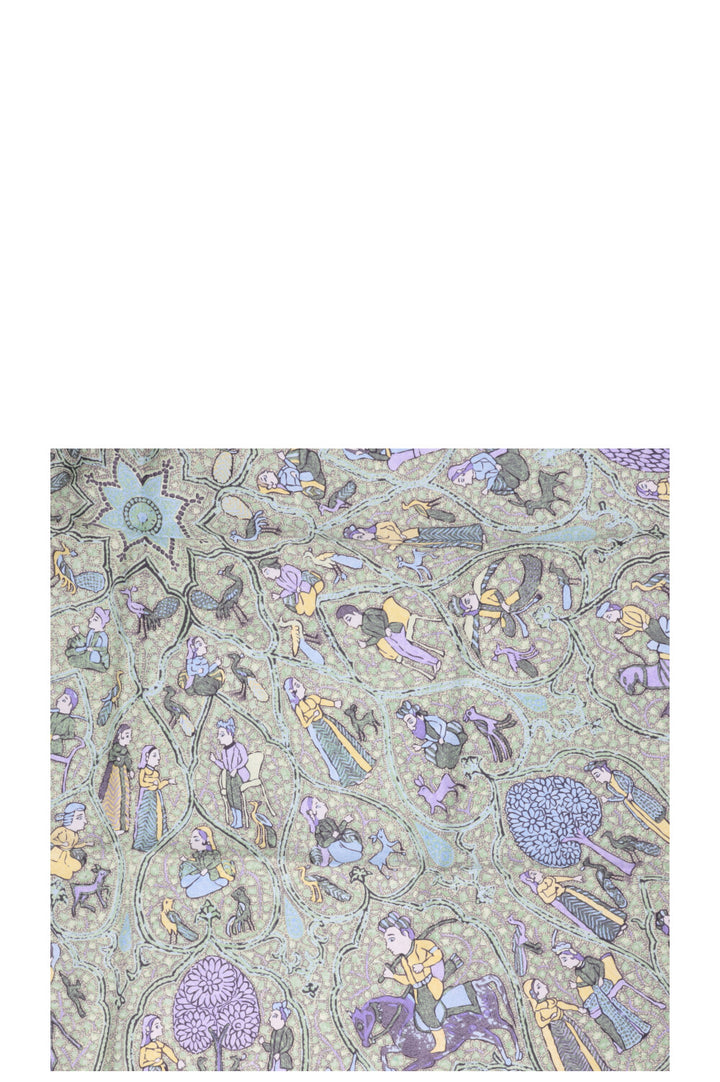 HERMÈS Summer Twill Lalbhai Giant 140 Carré Silk Violet
