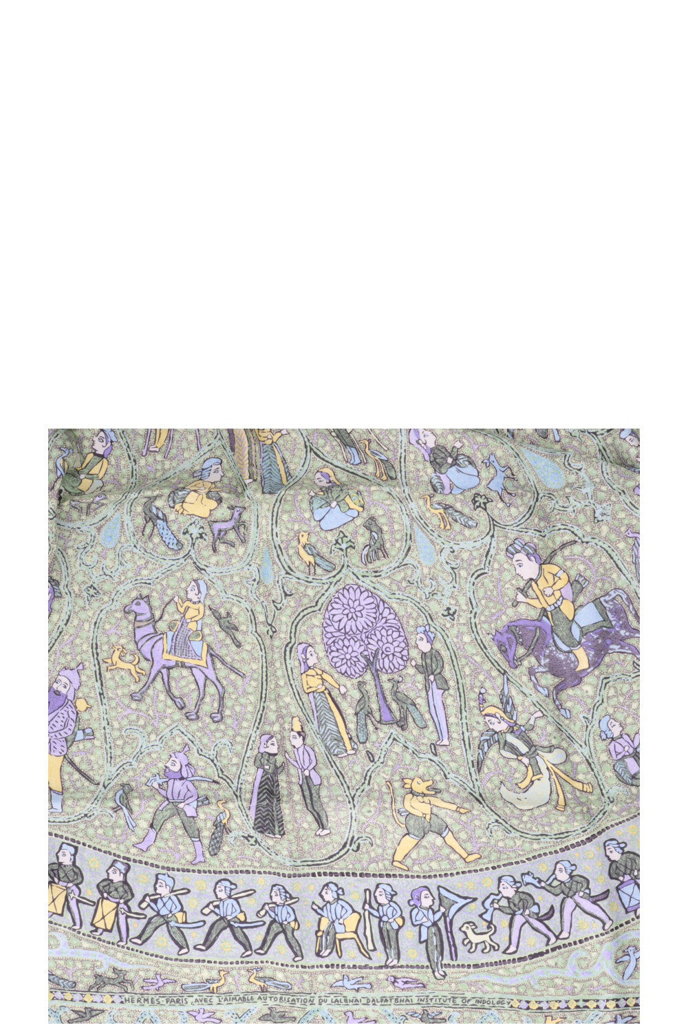 HERMÈS Summer Twill Lalbhai Giant 140 Carré Silk Violet