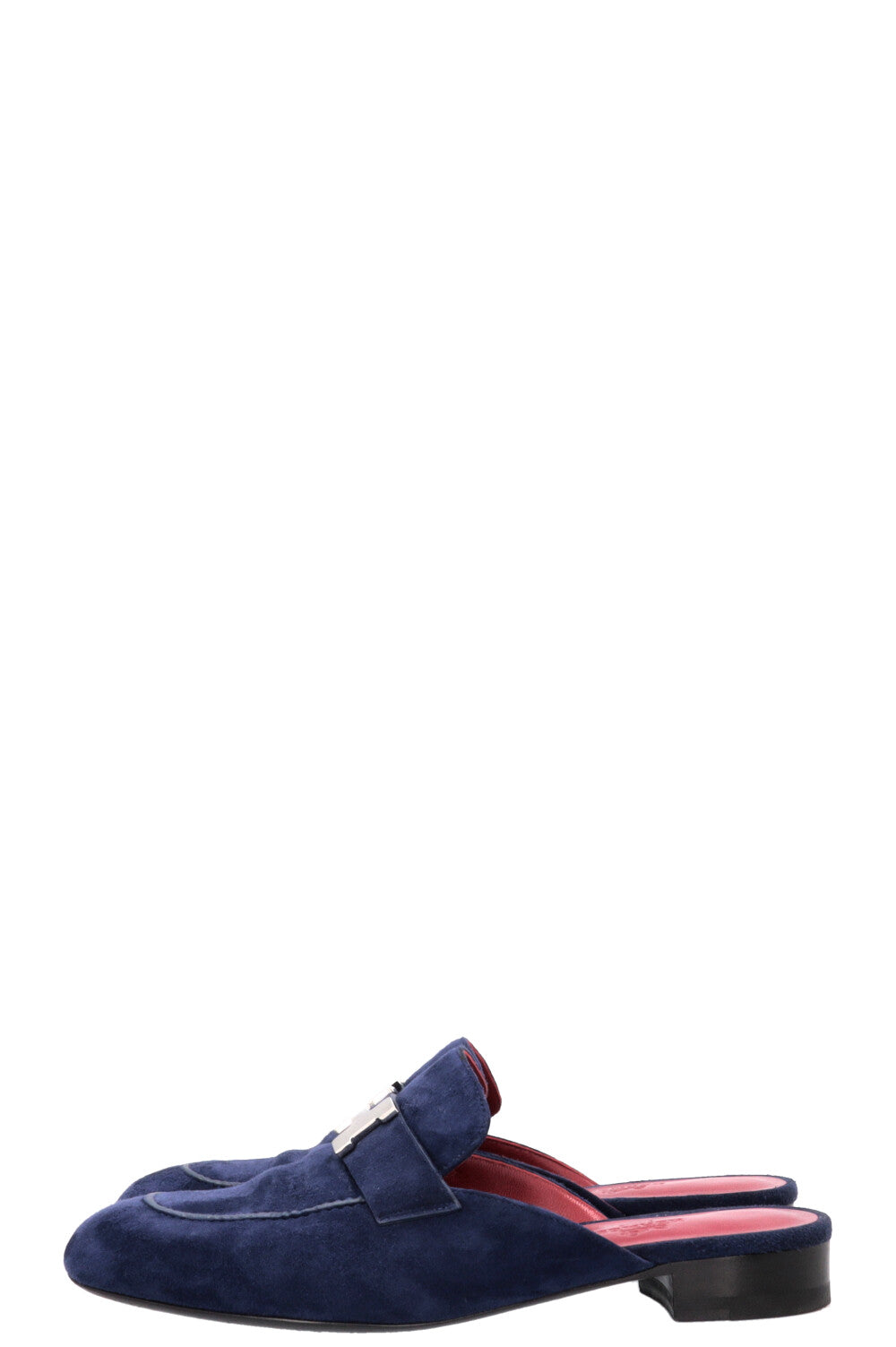 HERMÈS Trocadero Mules Suede Blue