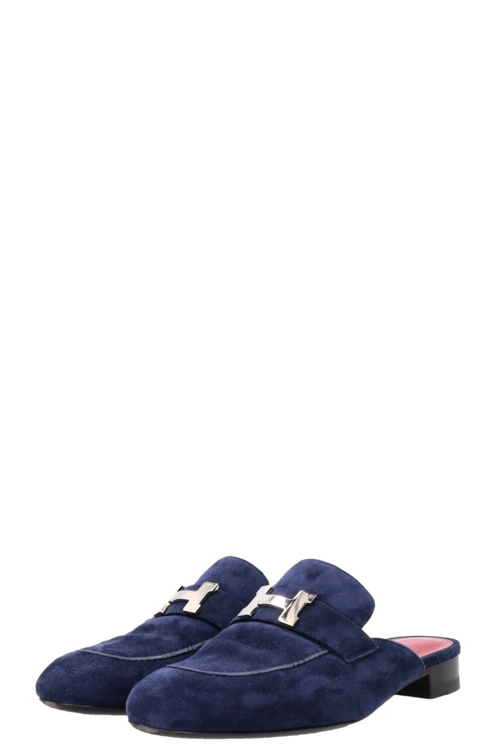 HERMÈS Trocadero Mules Suede Blue