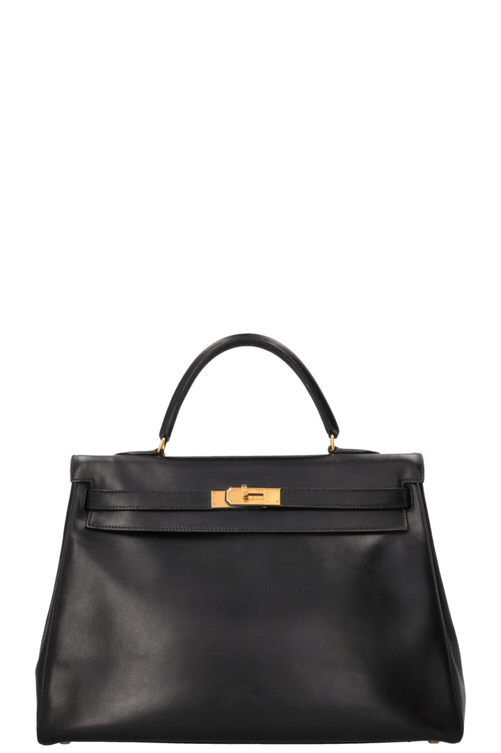 HERMÈS Vintage Kelly 32 Box Black