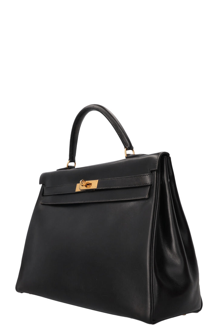 HERMÈS Vintage Kelly 32 Box Black