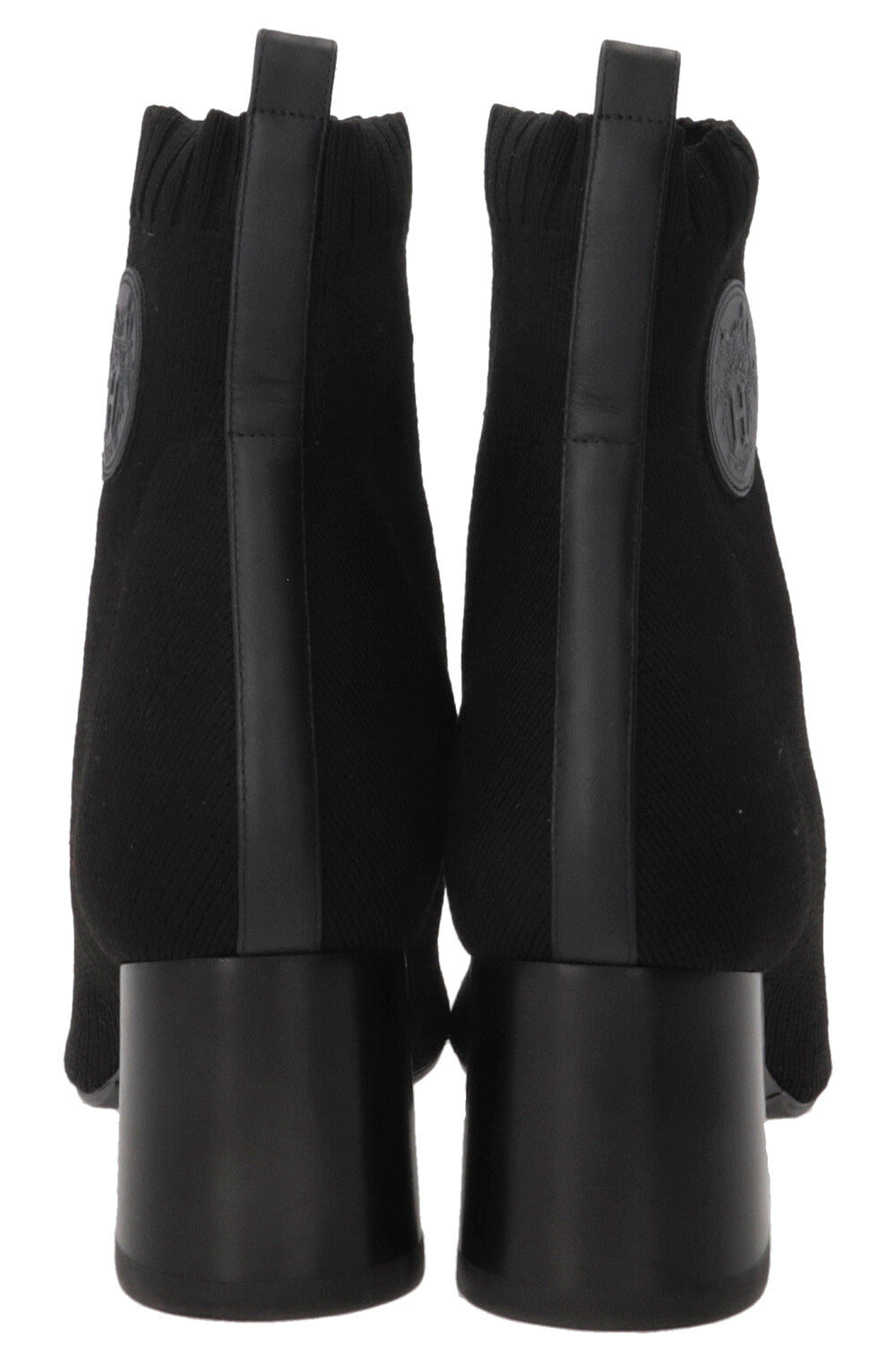 HERMÈS Volver 60 Sock Ankle Boots Canvas Black