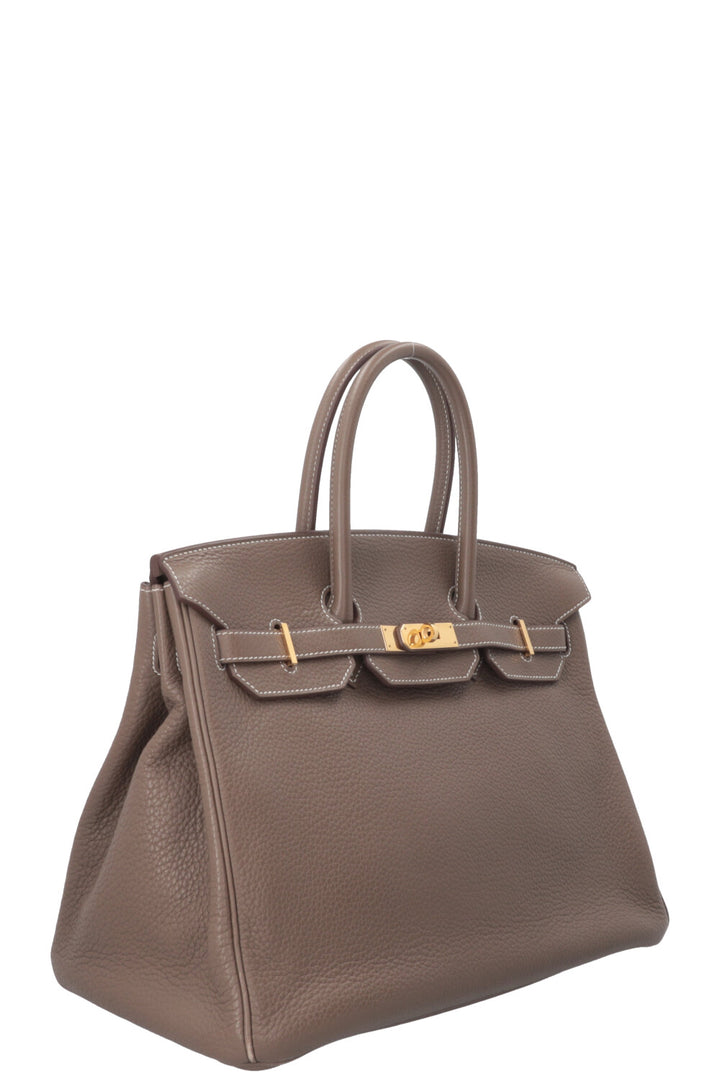 HERMÈS Birkin 35 Retourne Clemence Etoupe