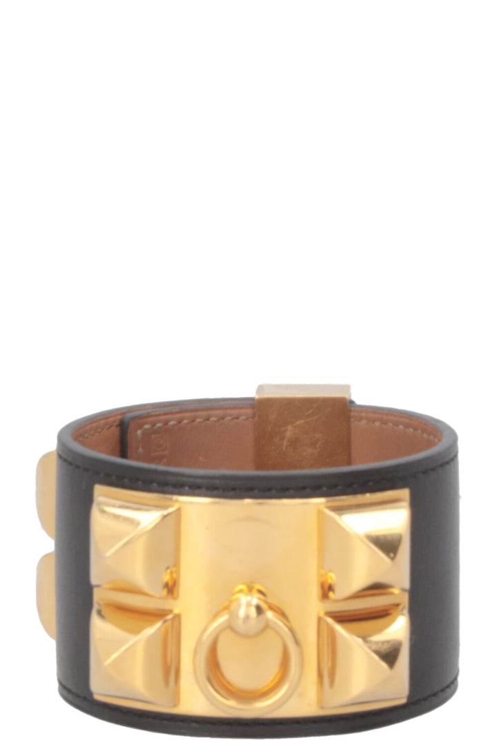 HERMÈS Collier de Chien Bracelet Black Gold