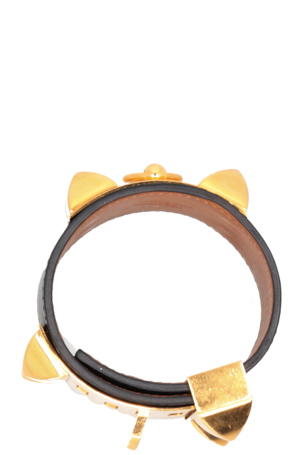 HERMÈS Collier de Chien Bracelet Black Gold