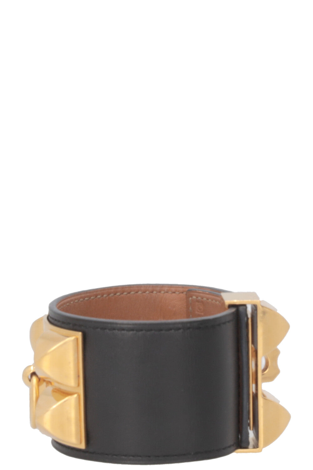 HERMÈS Collier de Chien Bracelet Black Gold