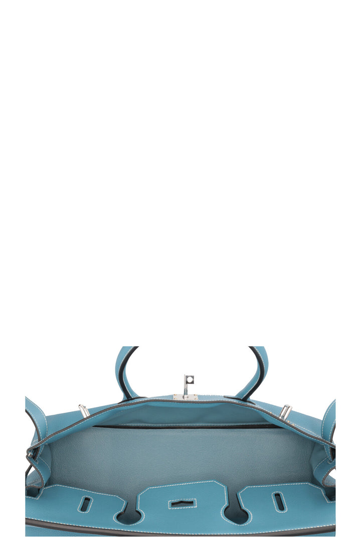 HERMÈS JPG Shoulder Birkin 42 I Clemence Bleu Jean Palladium
