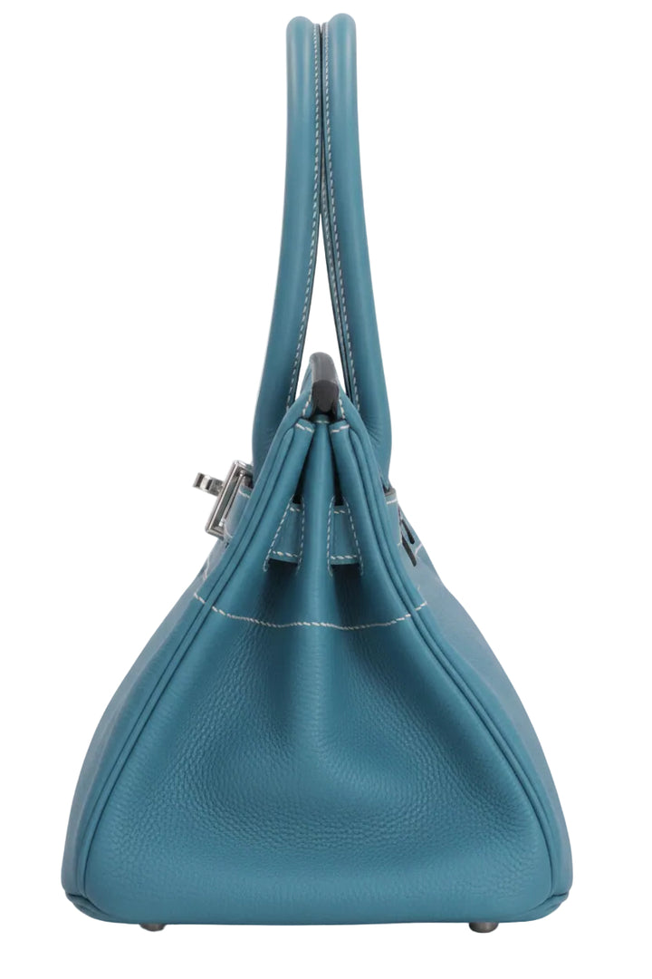 HERMÈS JPG Shoulder Birkin 42 I Clemence Bleu Jean Palladium