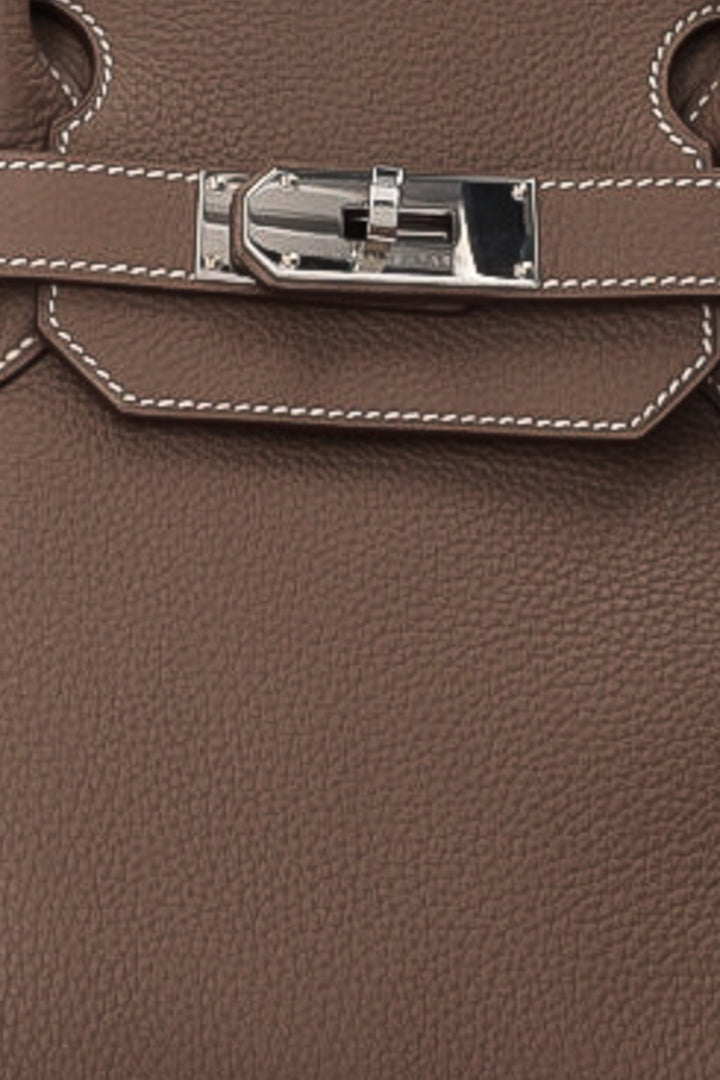 HERMÈS JPG Shoulder Birkin II 42 Clemence Étoupe Palladium