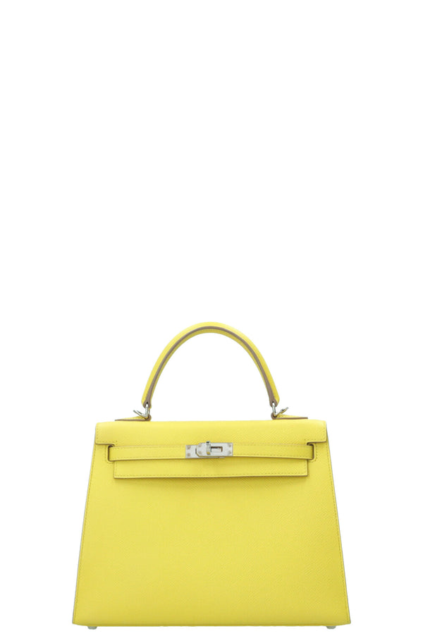 HERMÈS Kelly 25 Sellier Epsom Lime