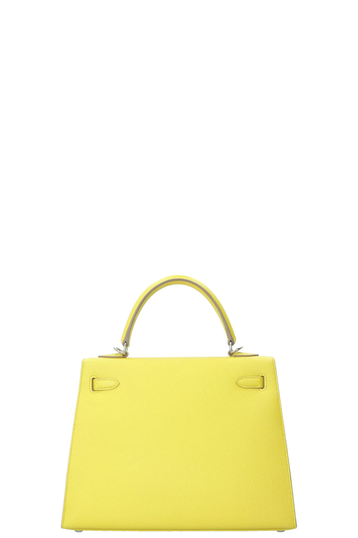 HERMÈS Kelly 25 Sellier Epsom Lime