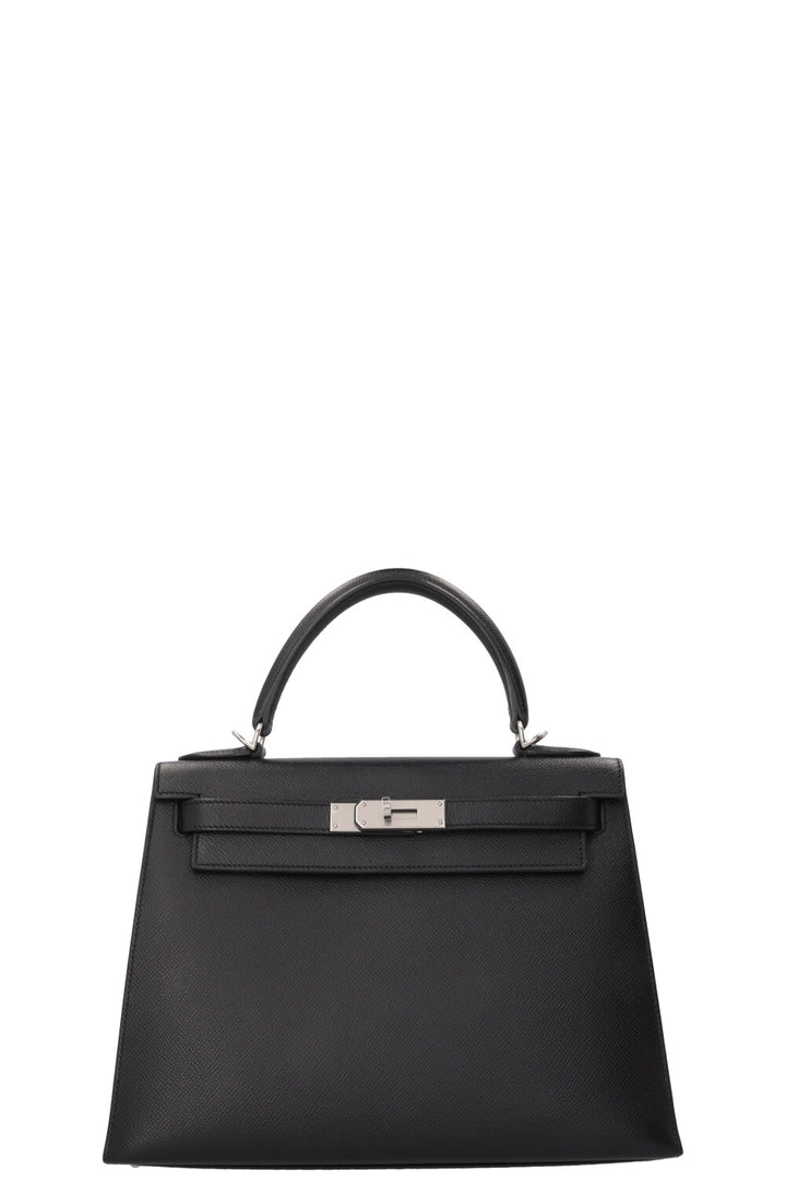 HERMÈS Kelly 28 Sellier Epsom Black