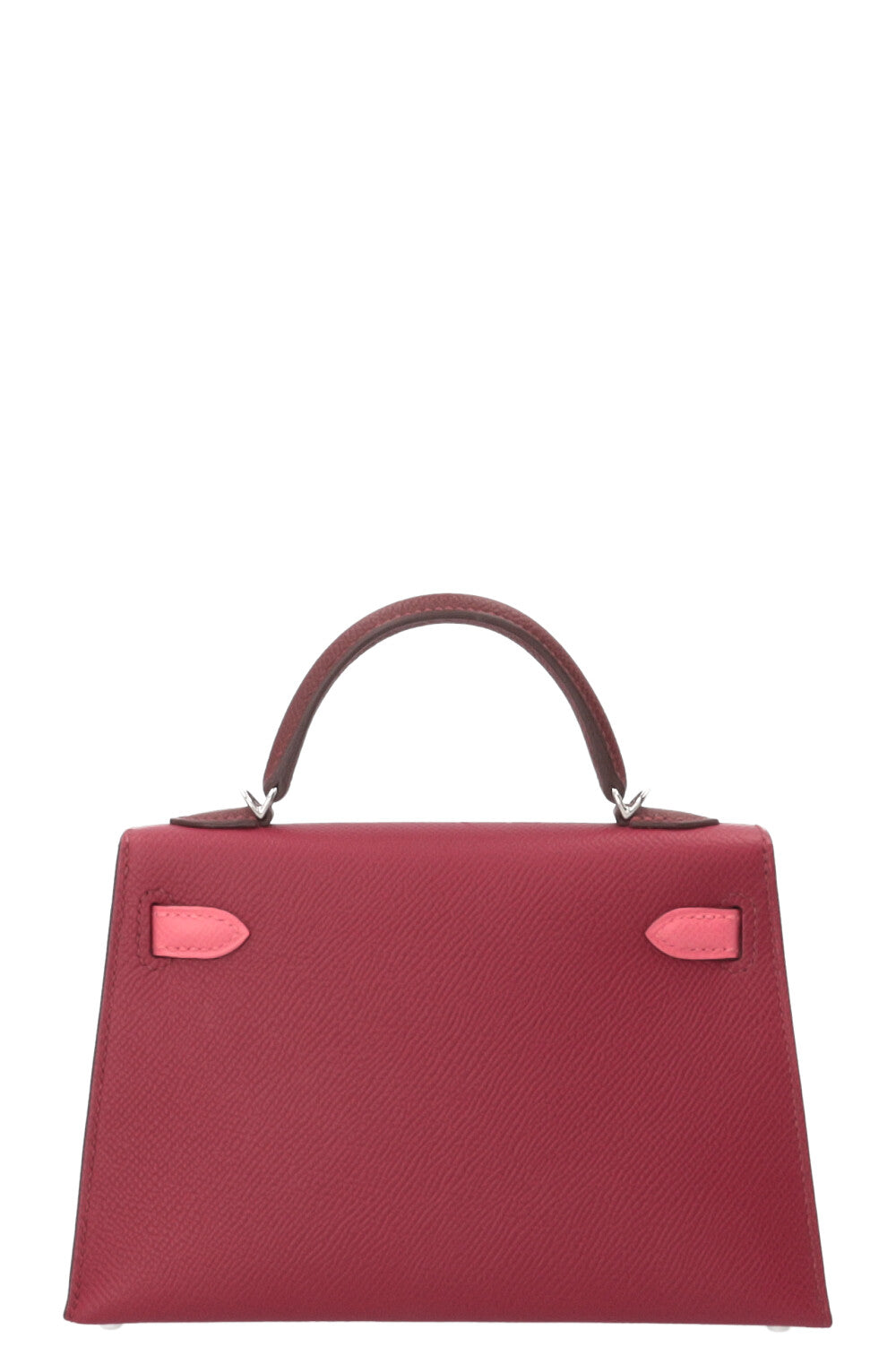 HERMÈS Mini Kelly Epsom Tricolore Rubis Rose Azalee Rouge H