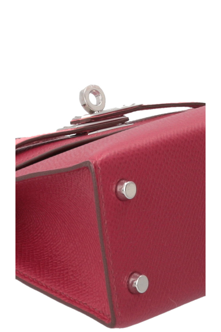 HERMÈS Mini Kelly Epsom Tricolore Rubis Rose Azalee Rouge H