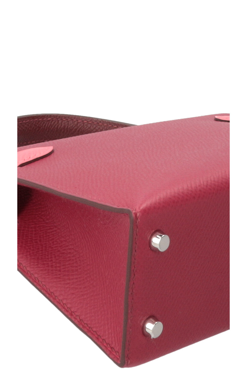HERMÈS Mini Kelly Epsom Tricolore Rubis Rose Azalee Rouge H
