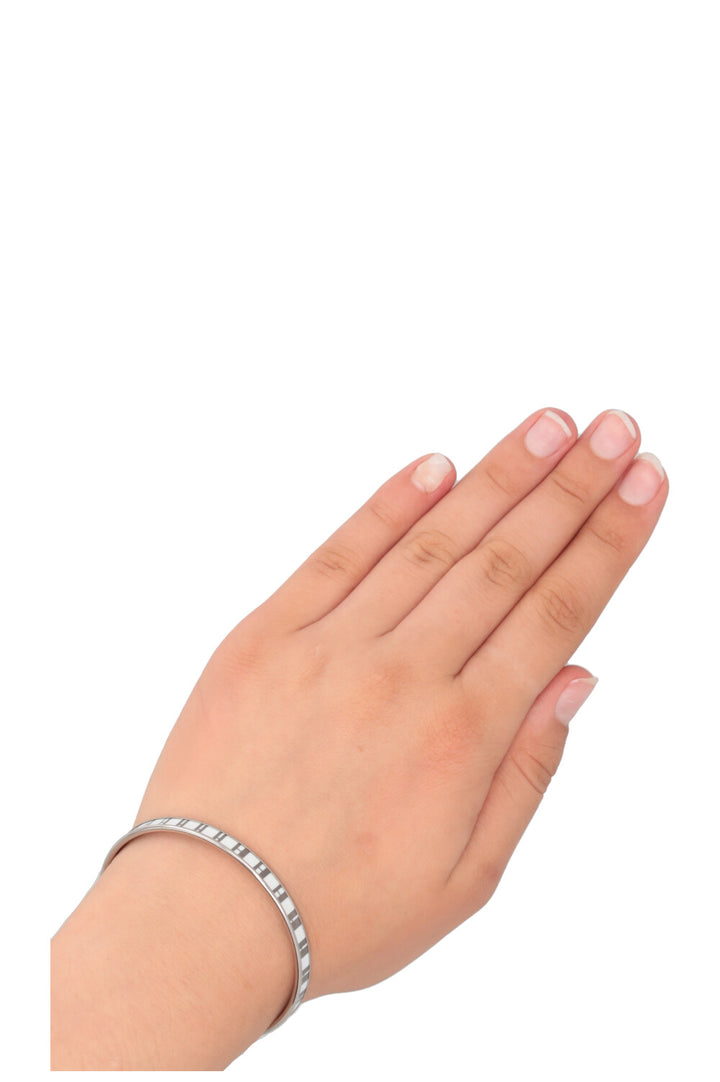 HERMÈS OP'H Enamel Palladium White Bracelet