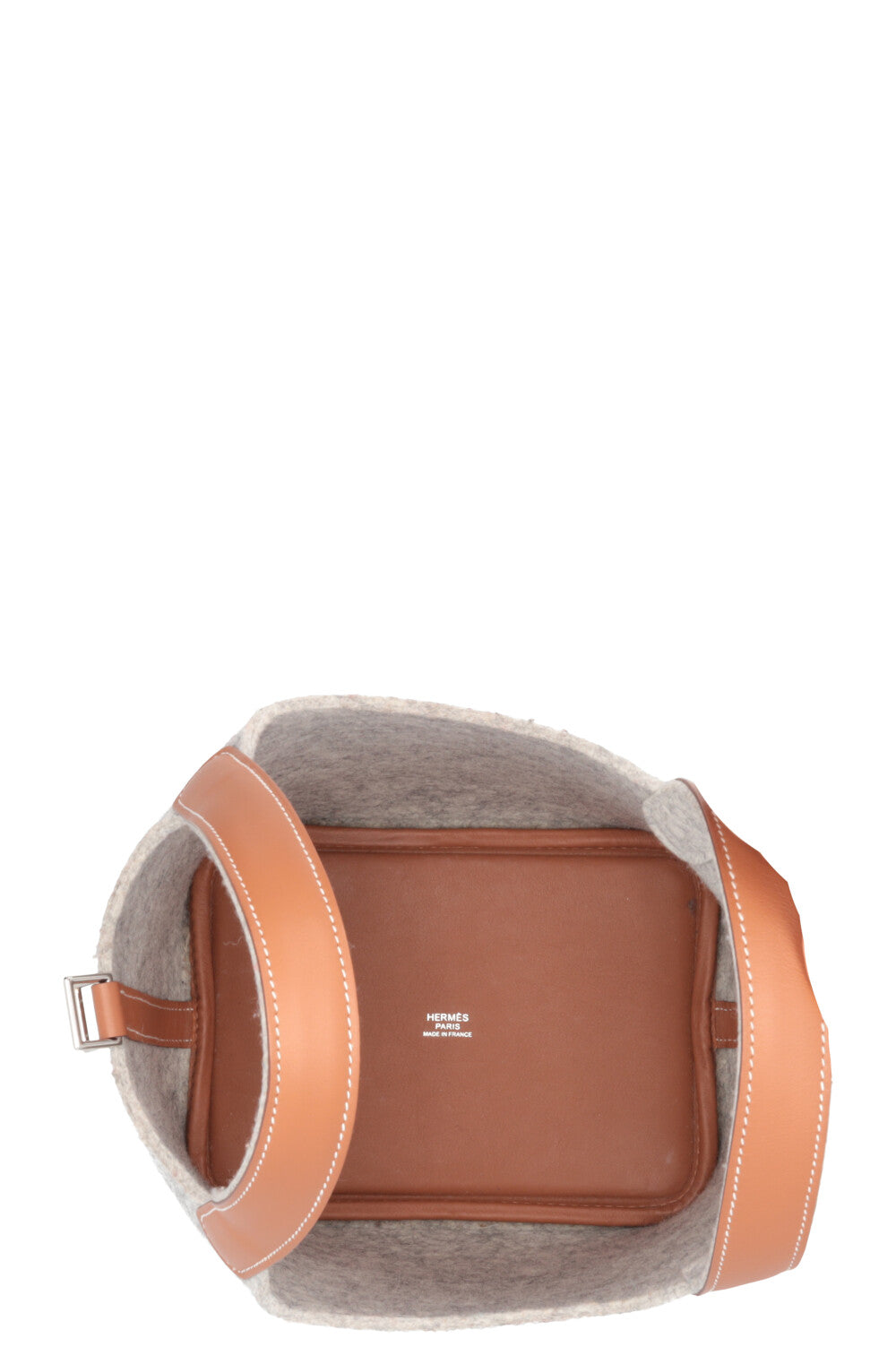 HERMÈS Picotin Lock 18 Light Grey Gold Felt Grey