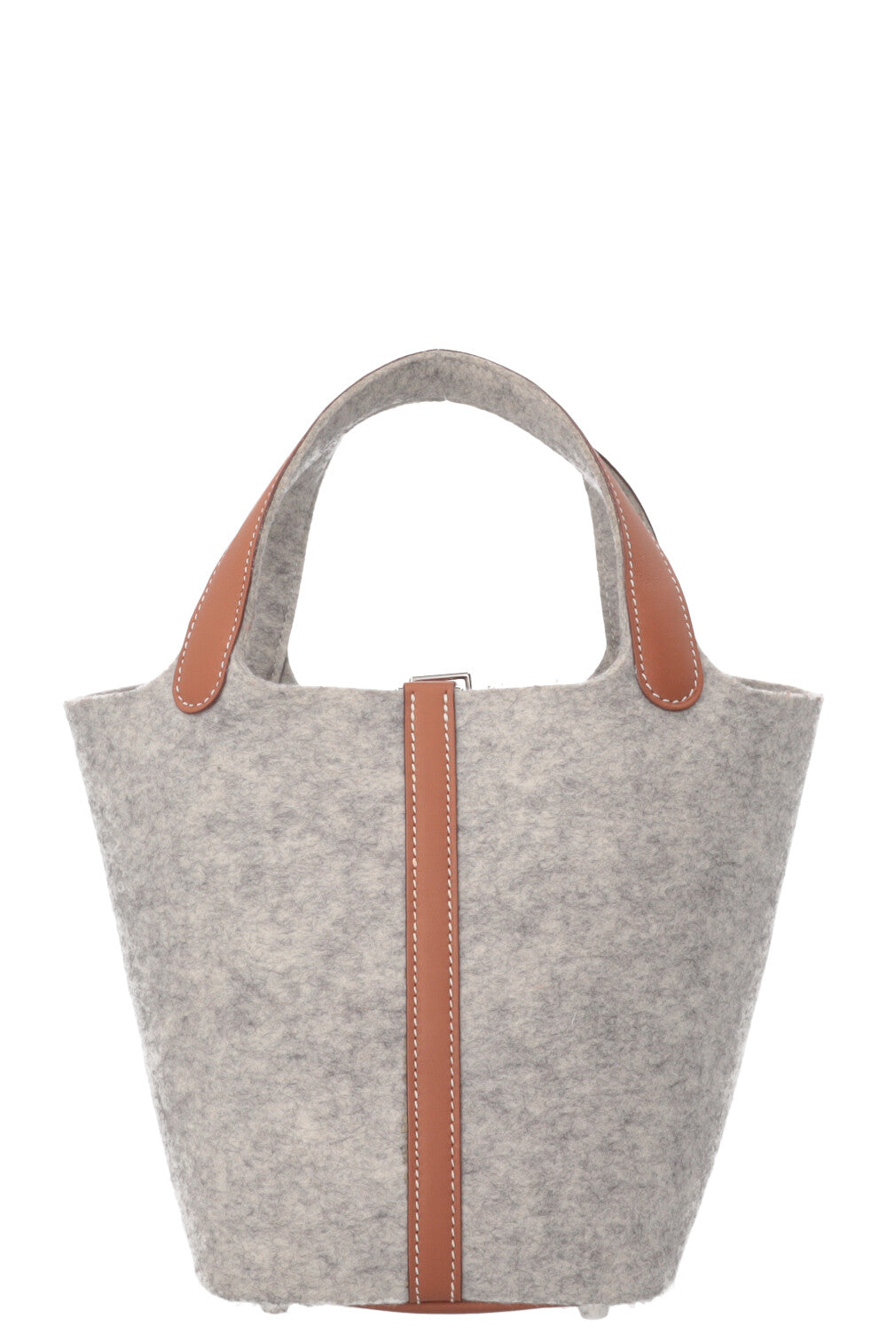 HERMÈS Picotin Lock 18 Light Grey Gold Felt Grey