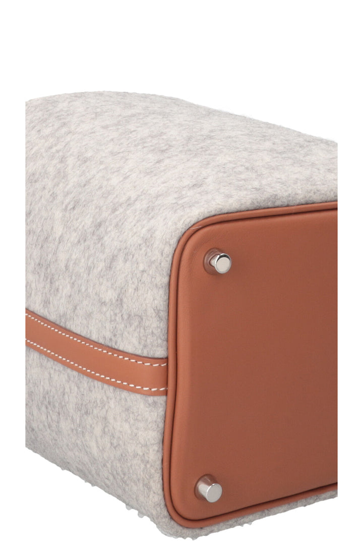 HERMÈS Picotin Lock 18 Light Grey Gold Felt Grey