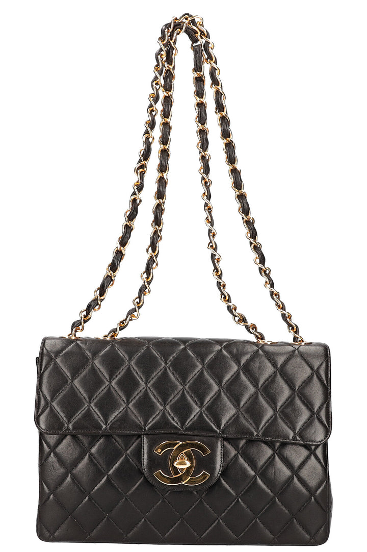 CHANEL Single Flap Bag Jumbo Black