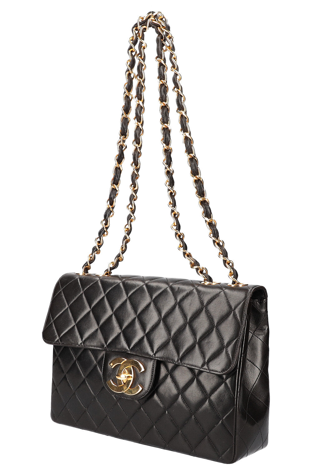 CHANEL Single Flap Bag Jumbo Black