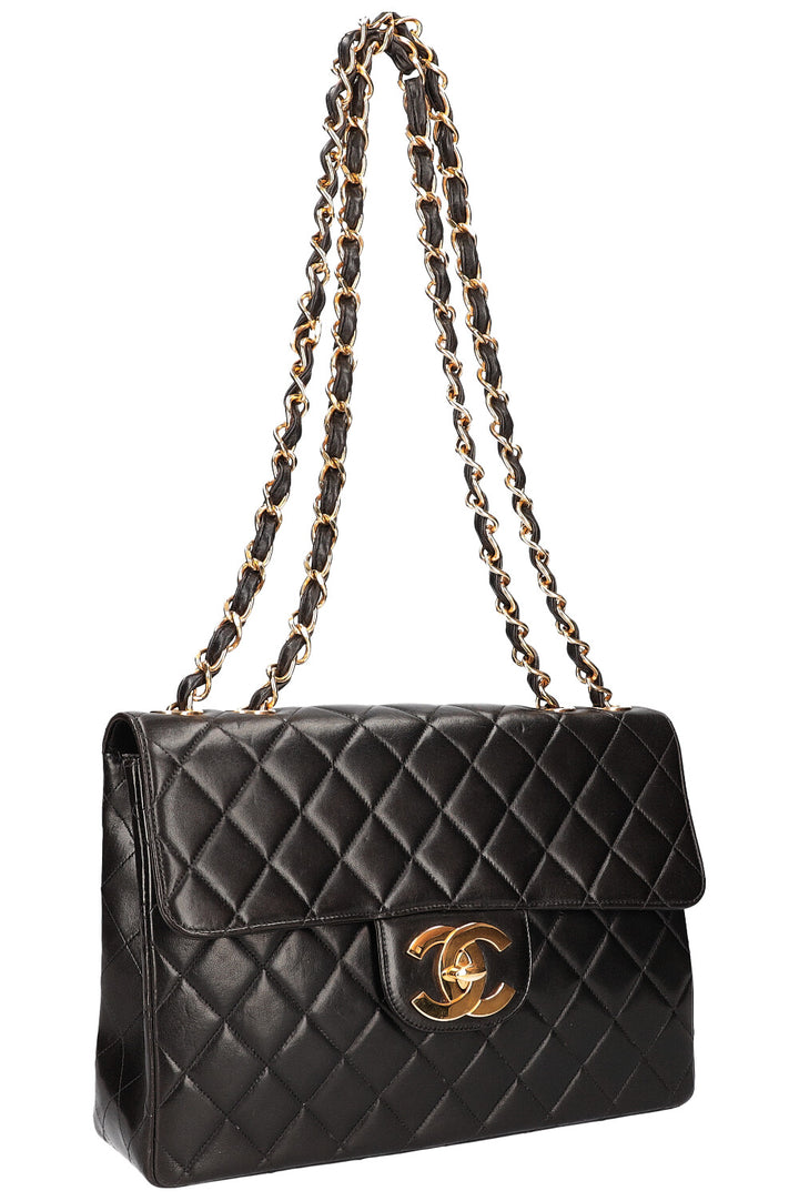 CHANEL Single Flap Bag Jumbo Black