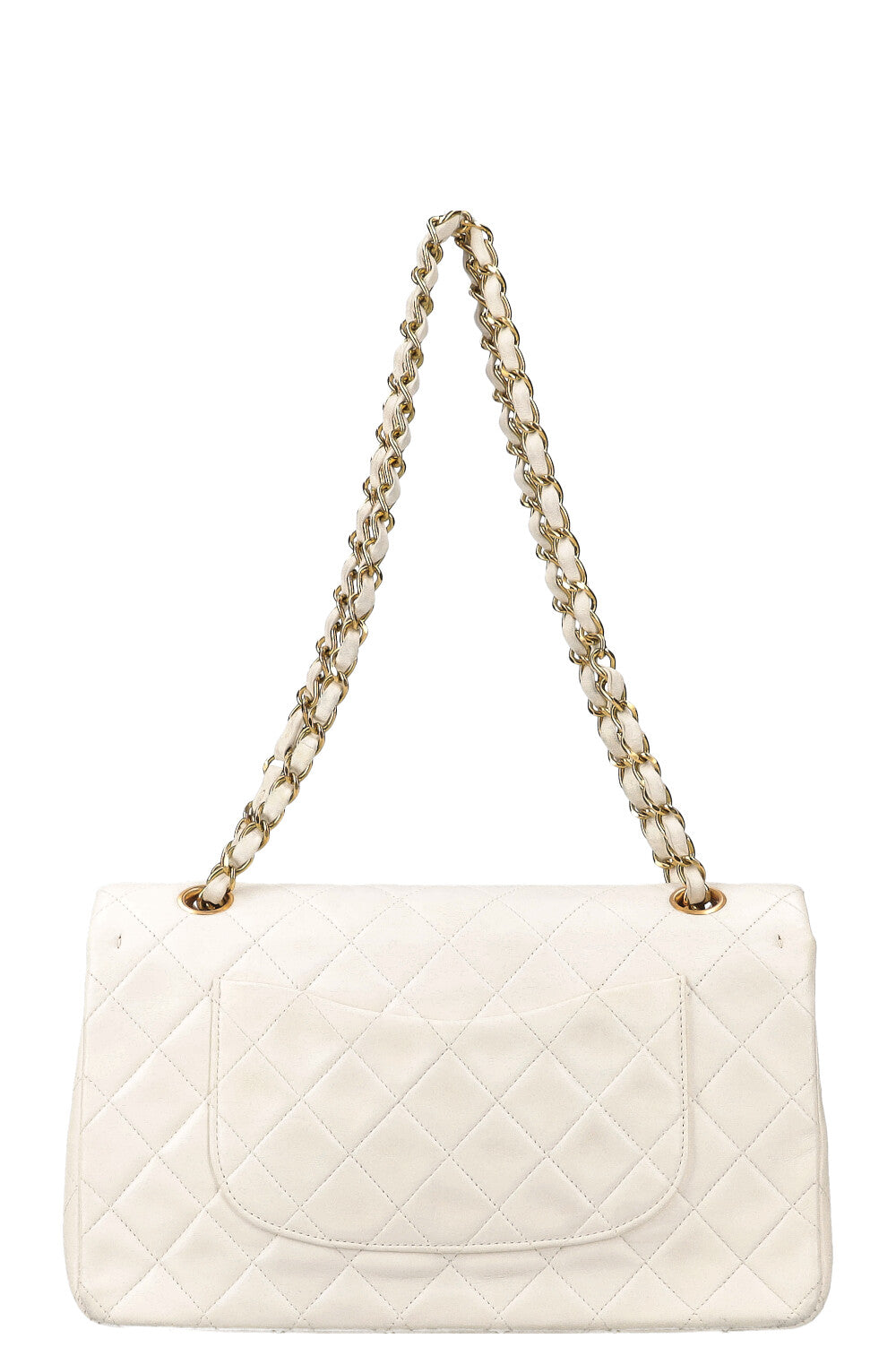 CHANEL Double Flap Bag Medium White