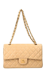 CHANEL Double Flap Bag Medium Beige