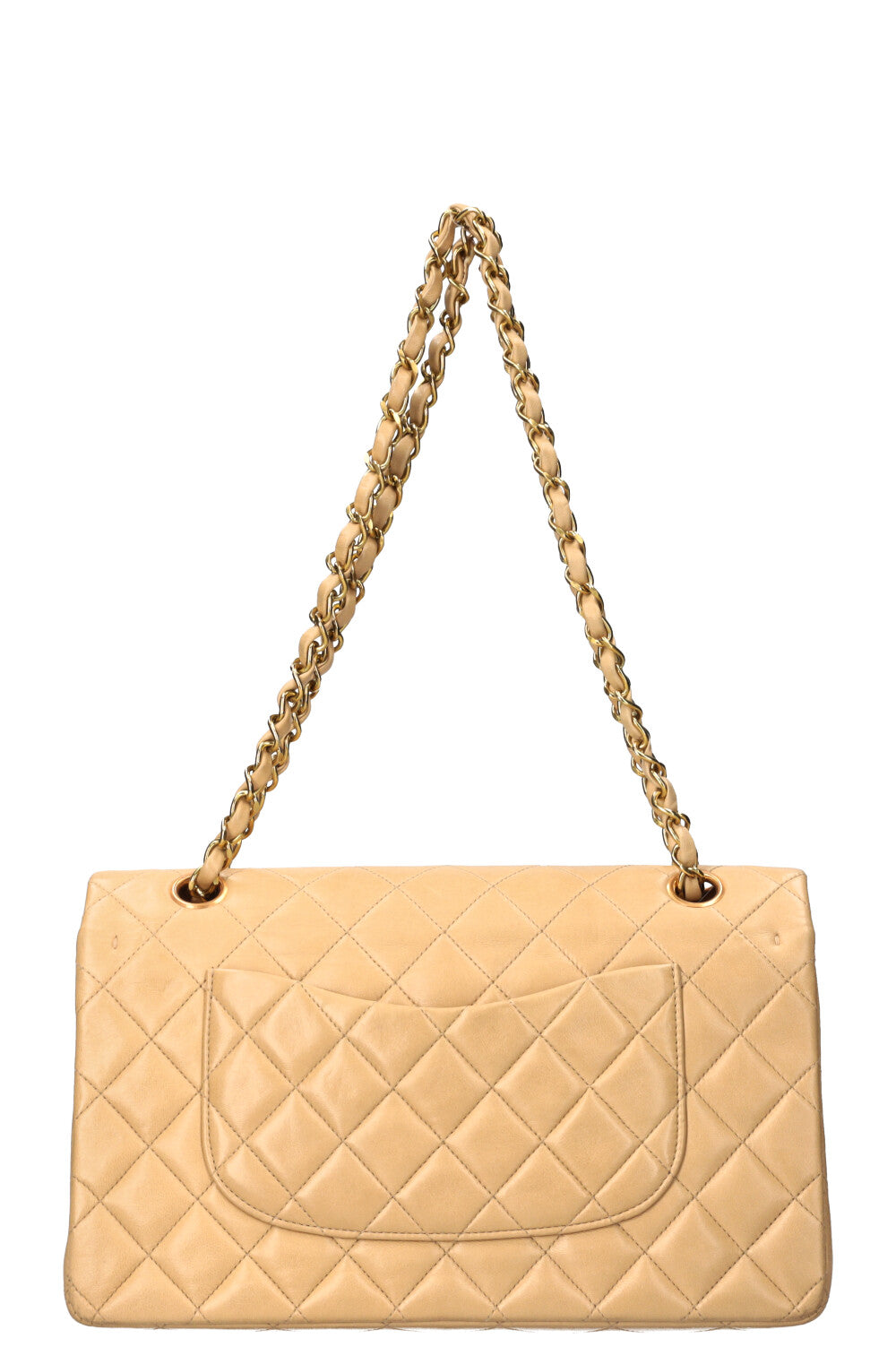 CHANEL Double Flap Bag Medium Beige