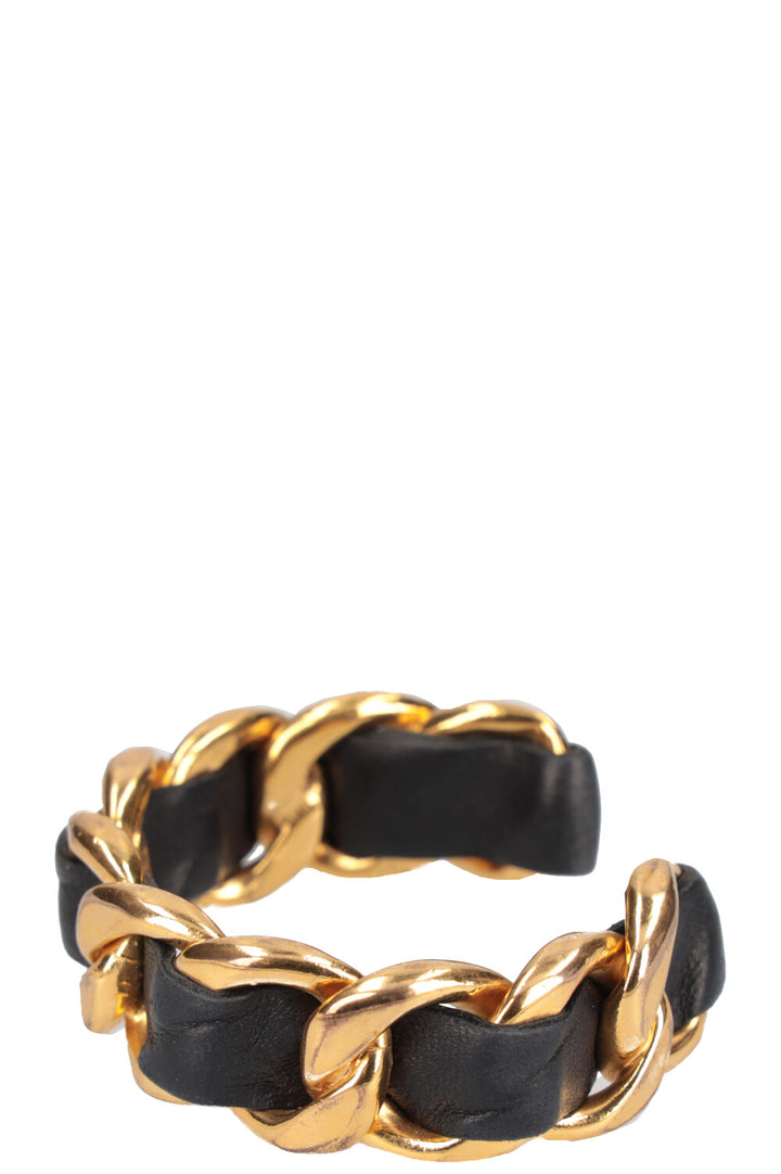 CHANEL  Cuff Gold with Leather Collection 25