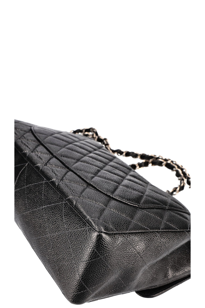 CHANEL Jumbo Single Flap Caviar Black