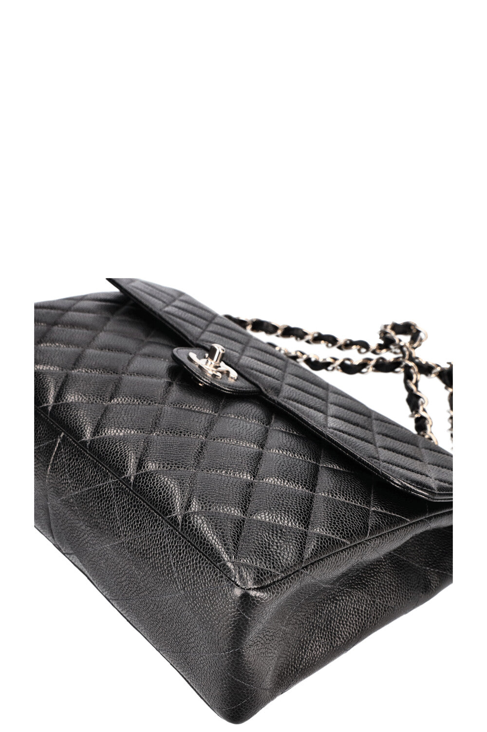 CHANEL Jumbo Single Flap Caviar Black