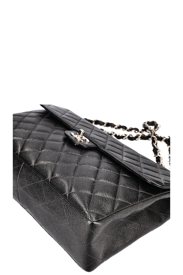 CHANEL Jumbo Single Flap Caviar Black