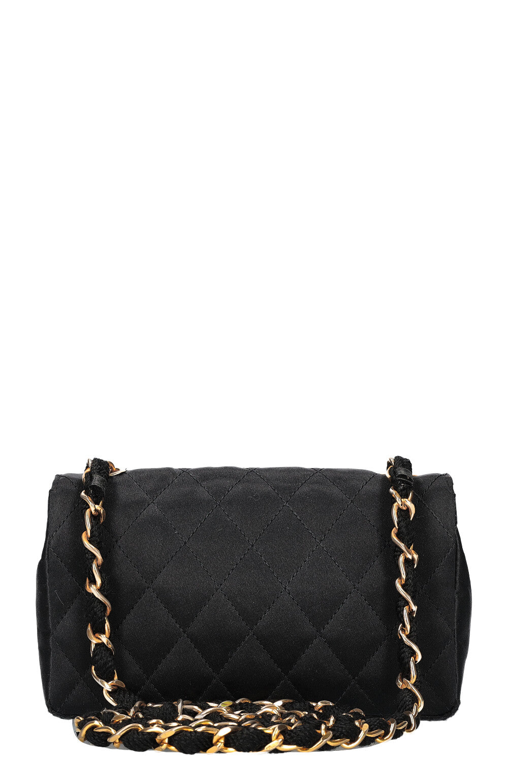 CHANEL Mini Flap Bag Satin Black