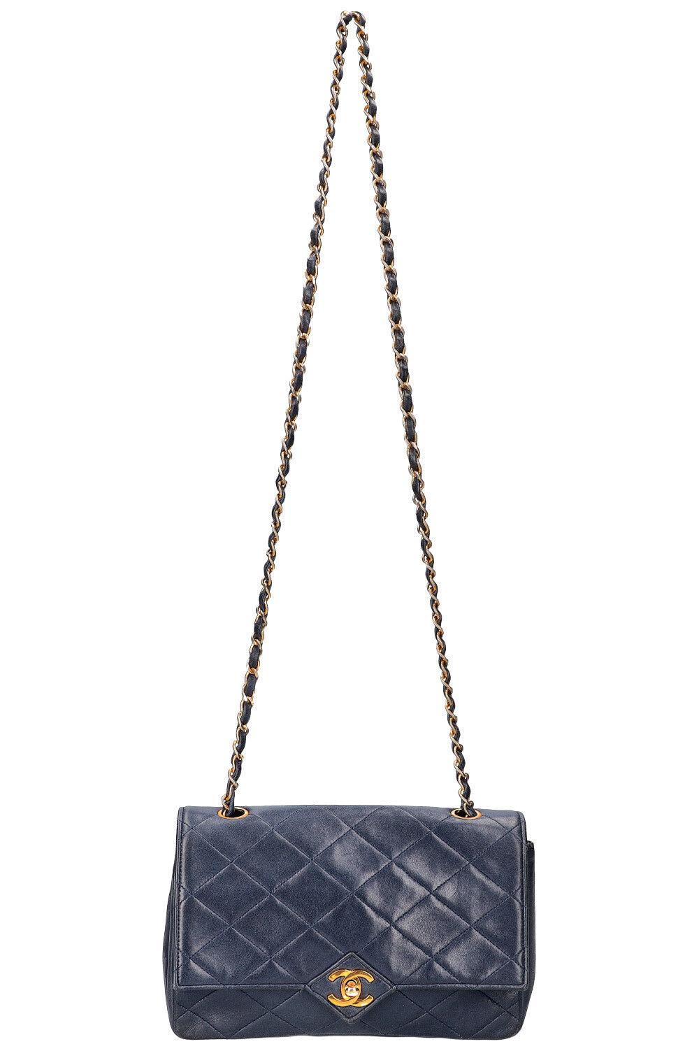 CHANEL Vintage Single Flap Bag Blue