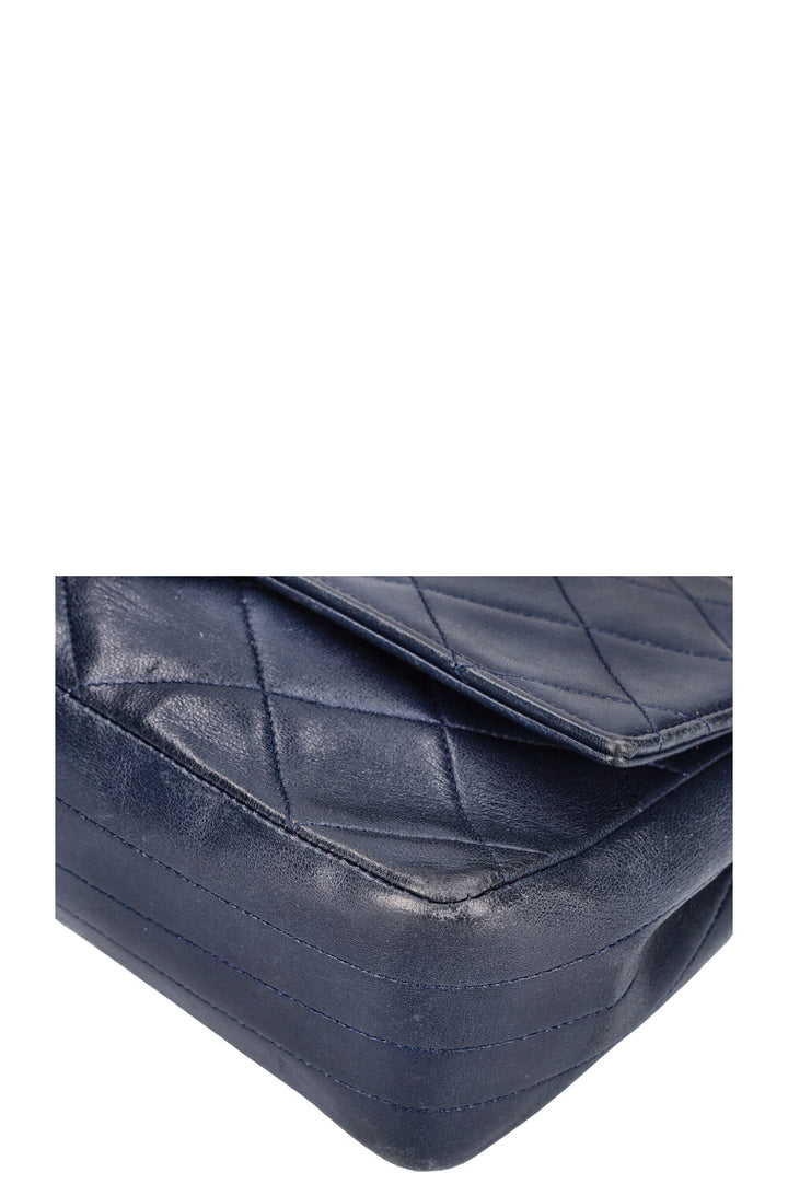 CHANEL Vintage Single Flap Bag Blue