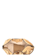 LOEWE Large Hammock Tapestry Print Suede Beige