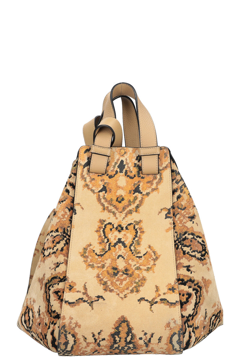 LOEWE Large Hammock Tapestry Print Suede Beige