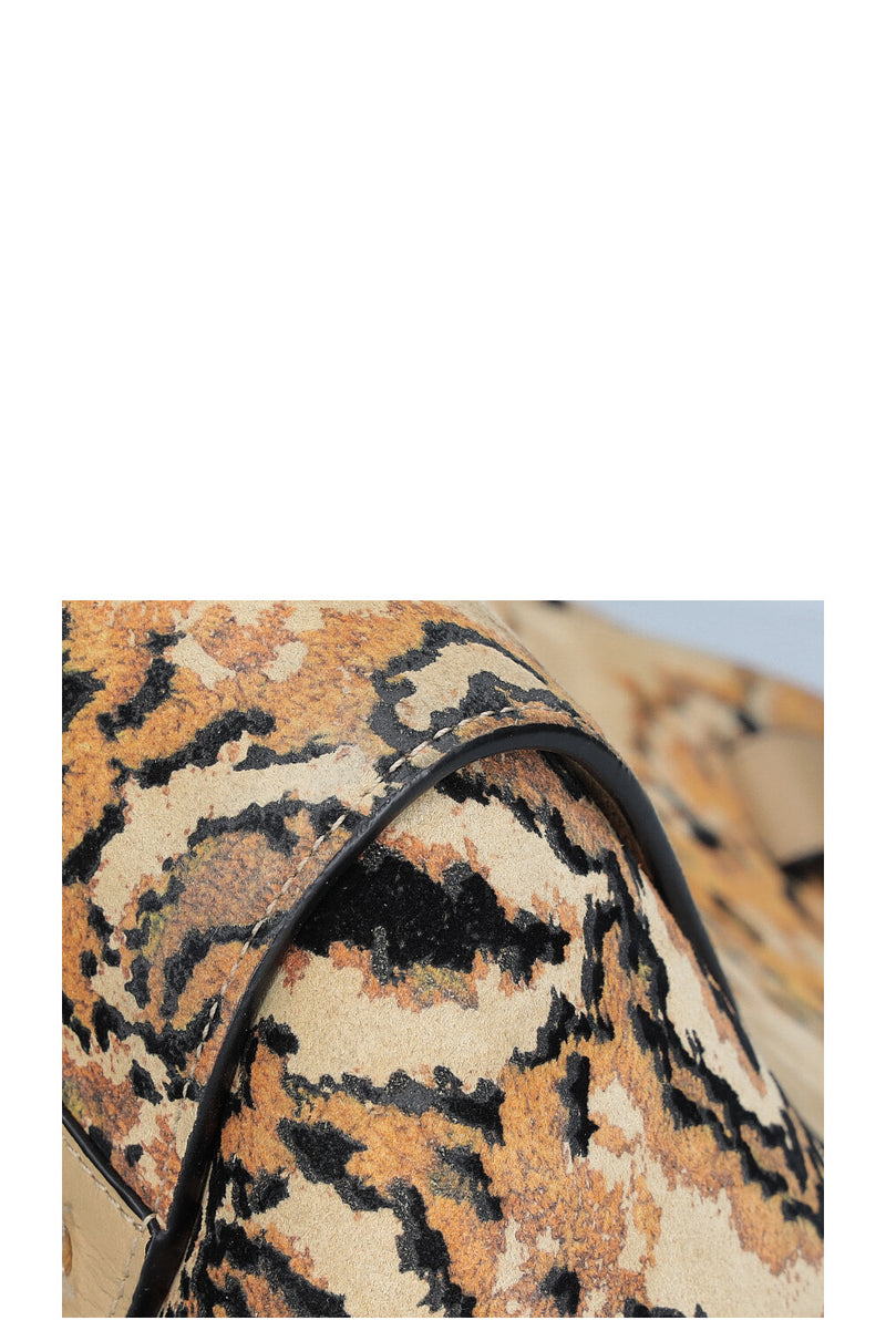 LOEWE Large Hammock Tapestry Print Suede Beige