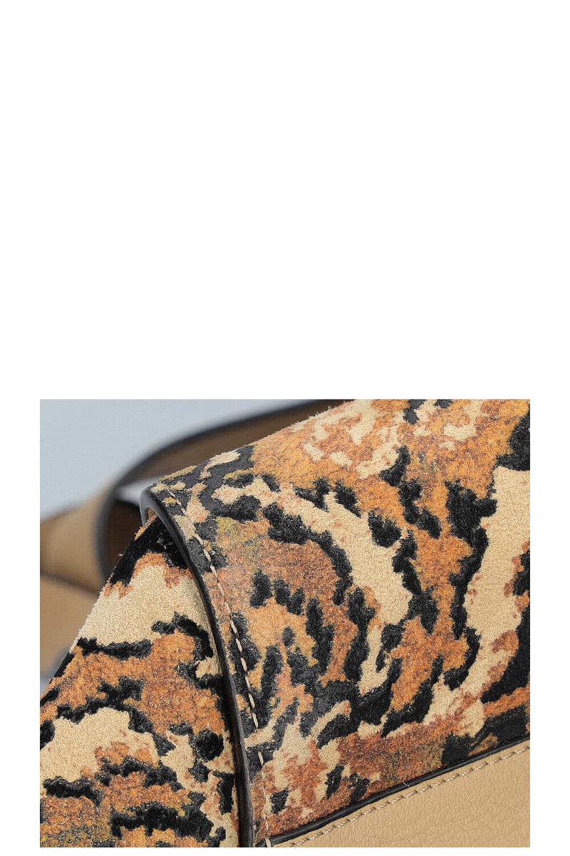 LOEWE Large Hammock Tapestry Print Suede Beige