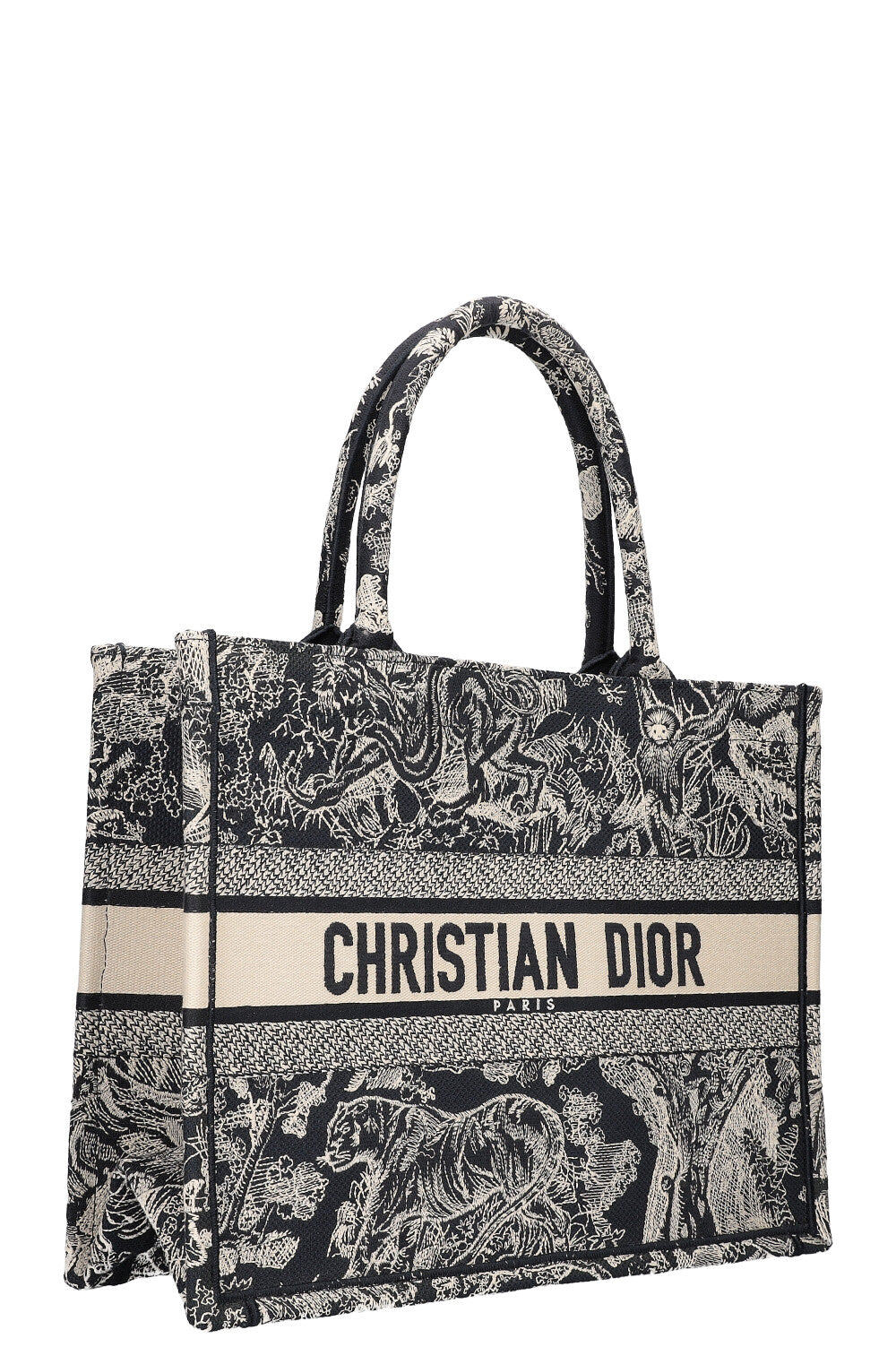 CHRISTIAN DIOR Book Tote Blue & White