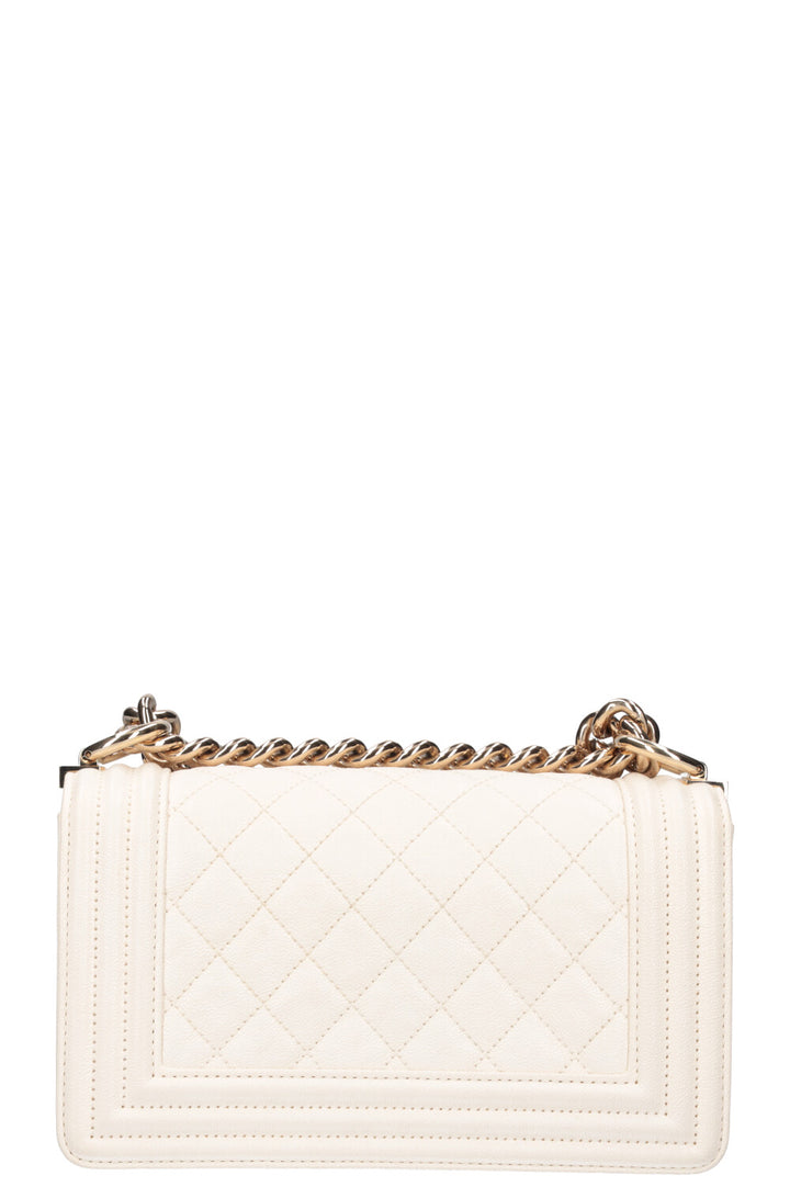 CHANEL Small Boy Bag Caviar Ivory