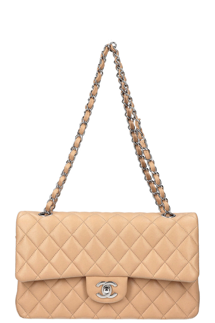 CHANEL Double Flap Bag Beige