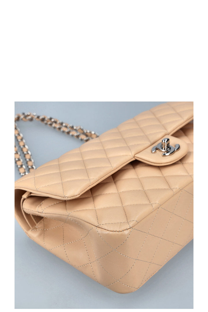 CHANEL Double Flap Bag Beige