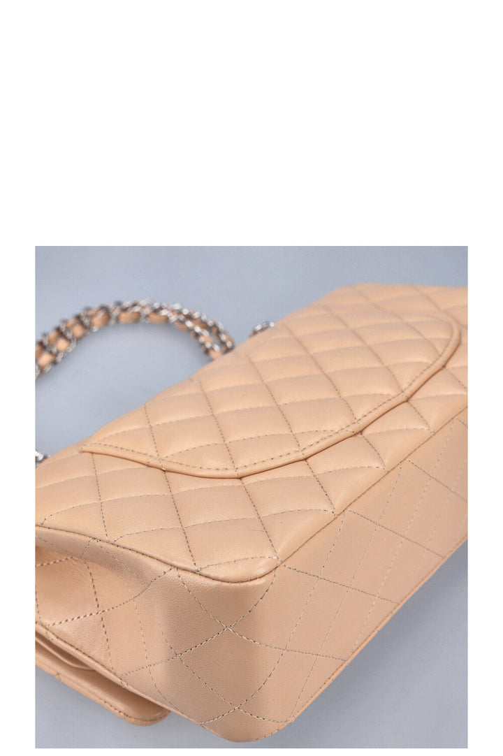 CHANEL Double Flap Bag Beige